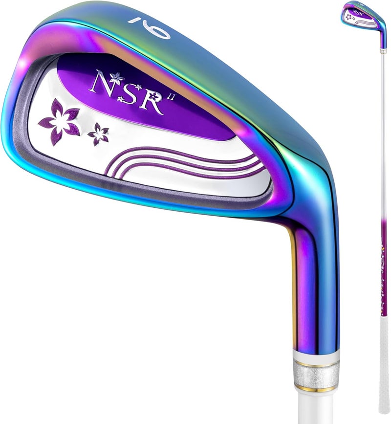 PGM Women's Golf Iron - Right Handed Single Club for Beginner Practice & Competition, #5, #6, #7, #8, #9, SW, P, CNC Face, Lightweight Carbon & Steel Shaft - Image 1